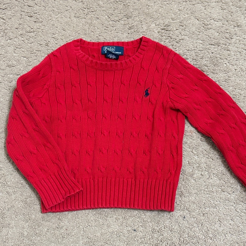 Polo by Ralph Lauren Vibrant Red Crew Neck Sweater